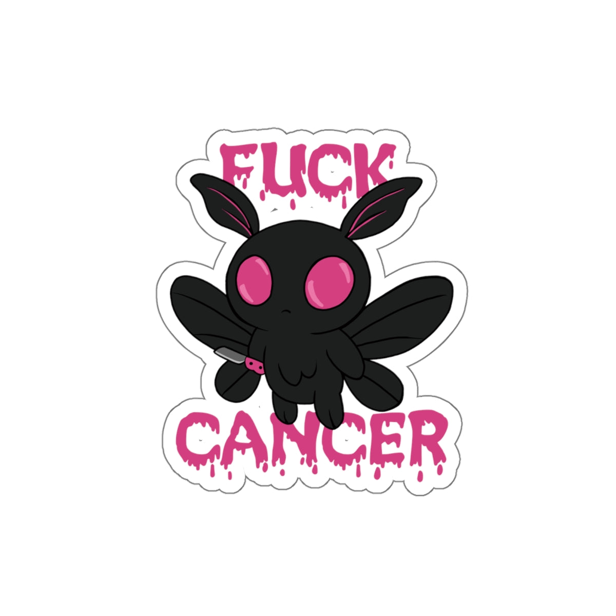 Fuck Cancer Mothman Sticker