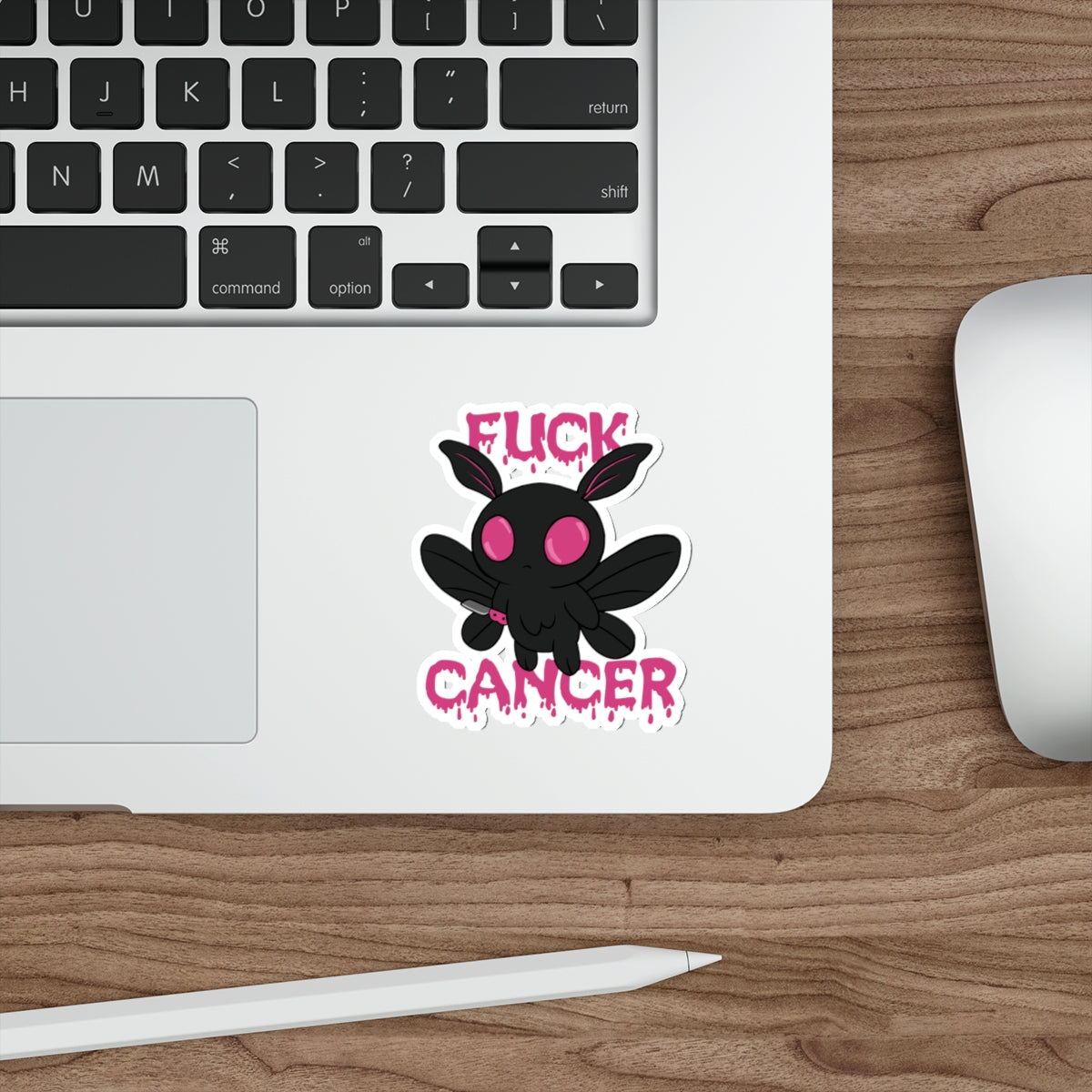 Fuck Cancer Mothman Sticker